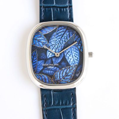 TW Factory Patek Philippe Golden Ellipse 9015 Movement 36*40mm Men Blue/Black Dial Watch